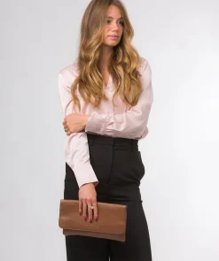 Golders' Tan Leather Clutch Bag