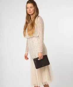 Guinevere' Espresso Leather Clutch Bag