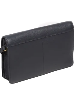 Gwen' Navy Nappa Leather Cross Body Bag