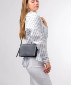 Gwen' Navy Nappa Leather Cross Body Bag