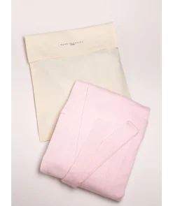 Hallbeck' Blush Pink Small Merino Wool and Cashmere Dressing Gown