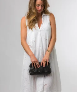 Halsey' Black Nappa Leather Cross Body Clutch Bag