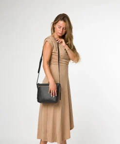 Harford' Black Leather Cross Body Bag