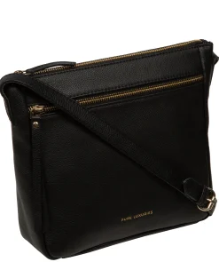 Harford' Black Leather Cross Body Bag