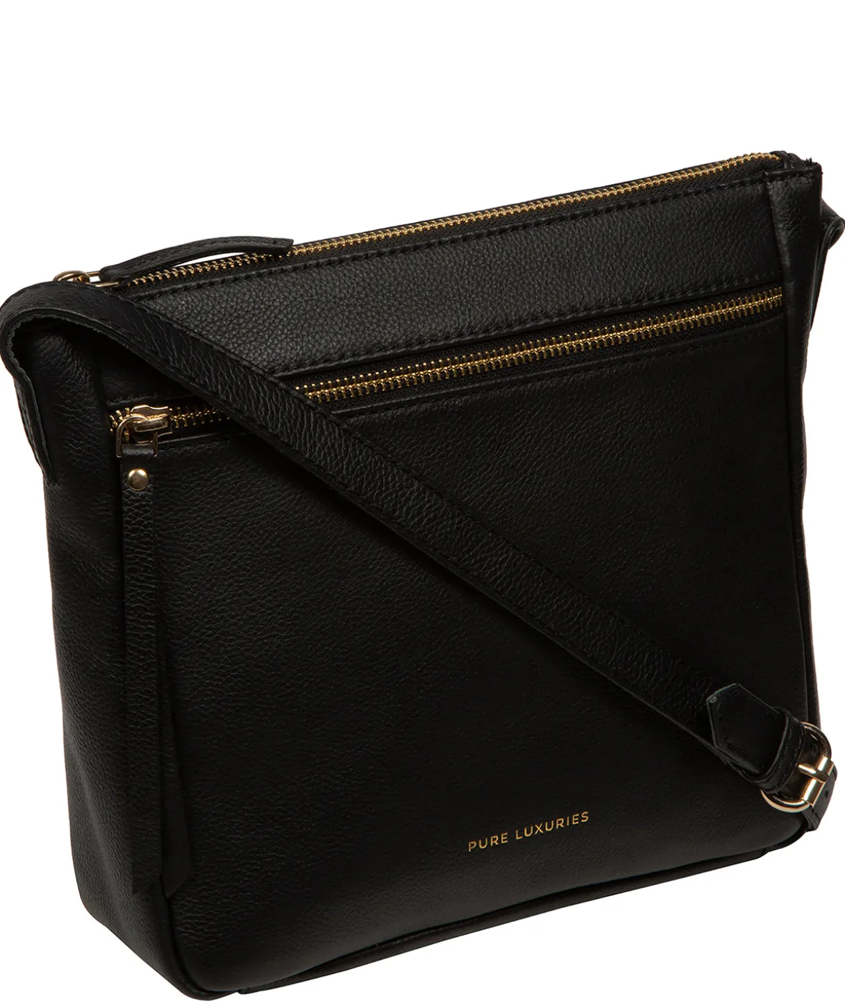 Harford' Black Leather Cross Body Bag