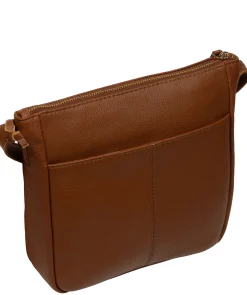 Harford' Tan Leather Cross Body Bag
