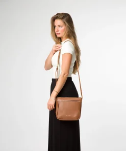 Harford' Tan Leather Cross Body Bag