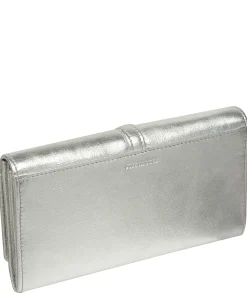 Harriet' Metallic Silver Leather Purse