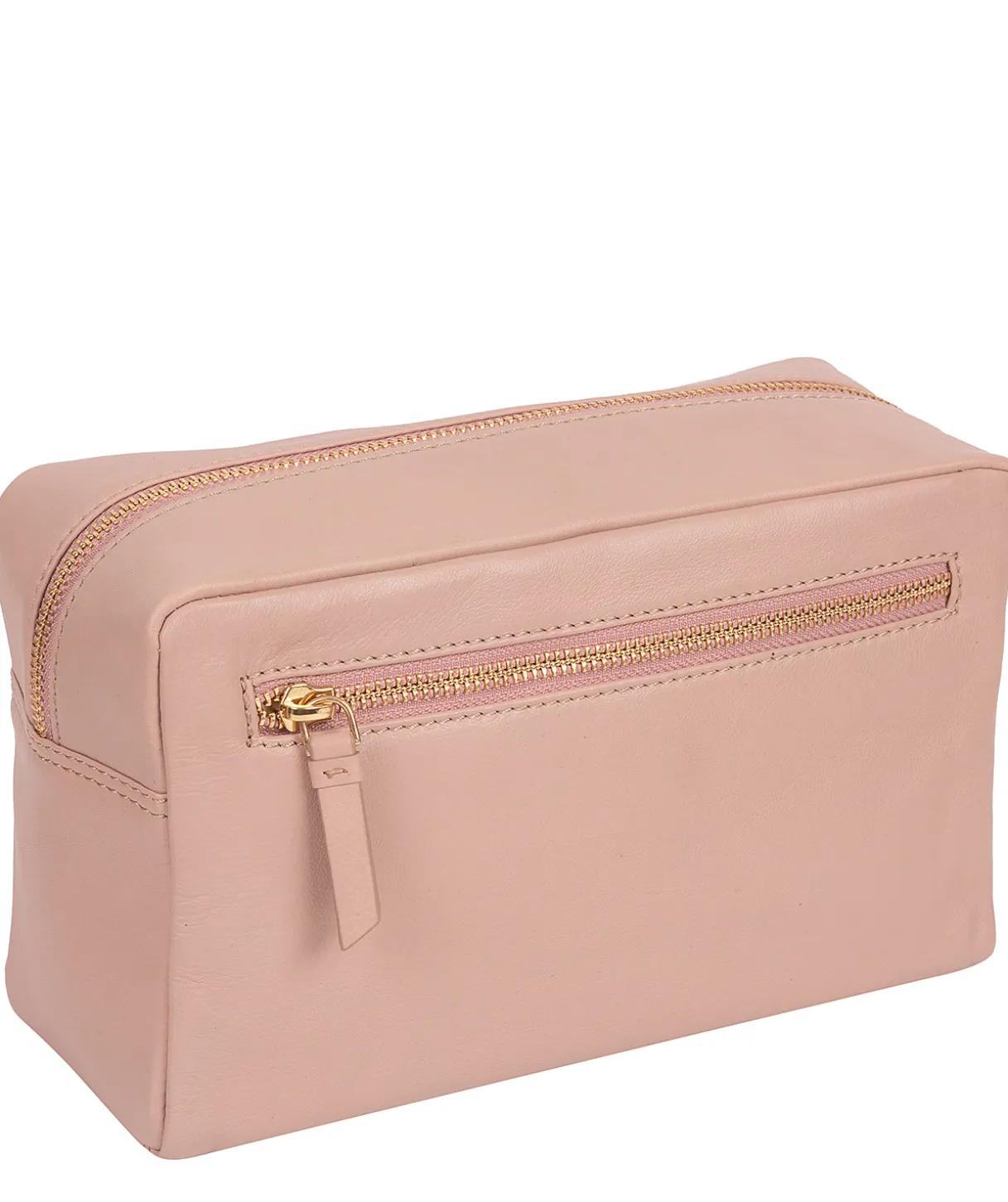 Highgate' Blush Pink Leather Make-Up Bag
