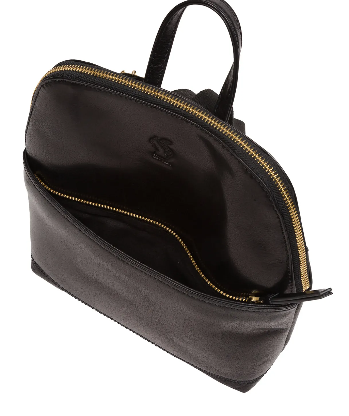 Hollis' Black Leather Backpack
