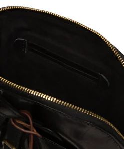 Hollis' Black Leather Backpack
