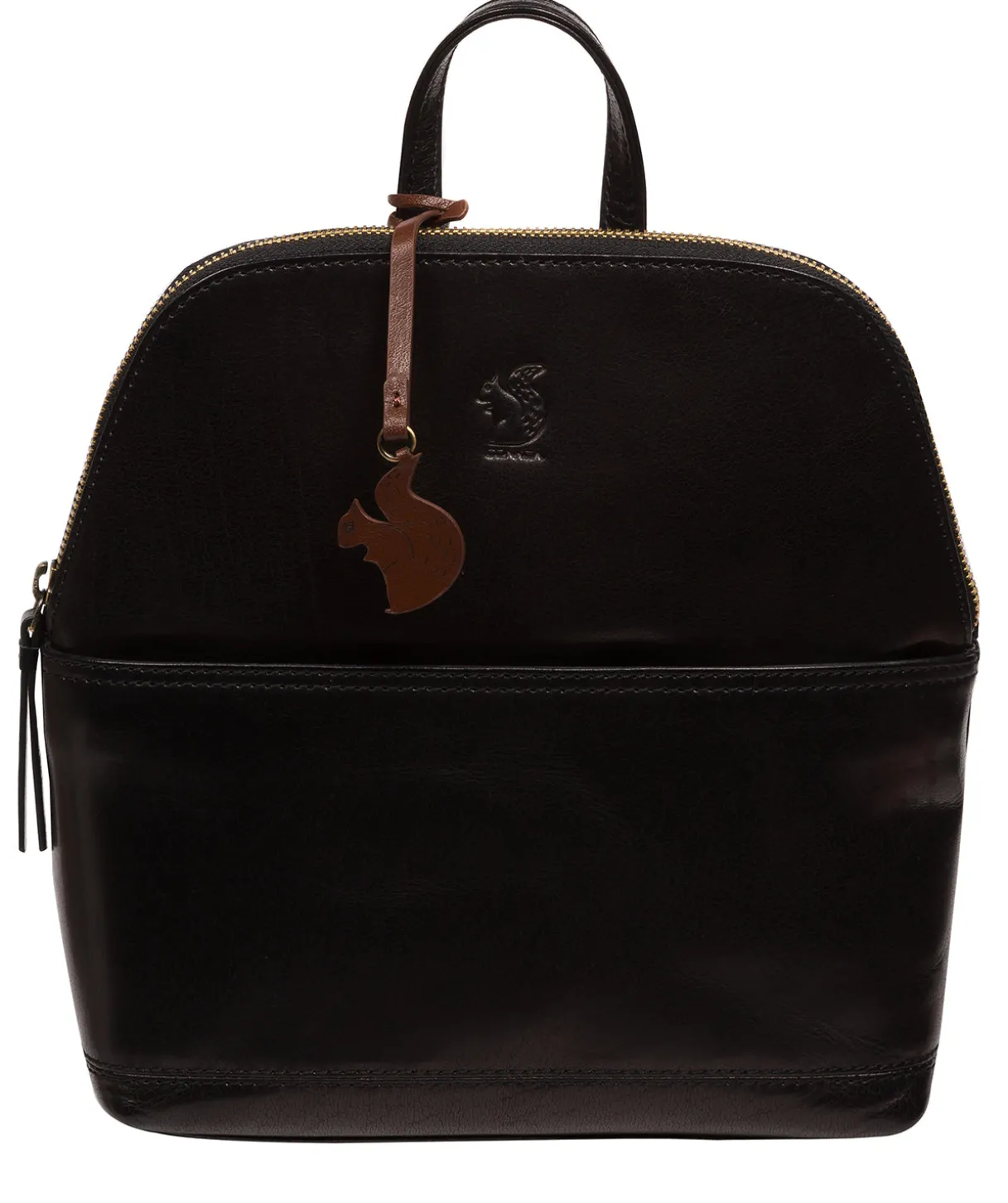 Hollis' Black Leather Backpack