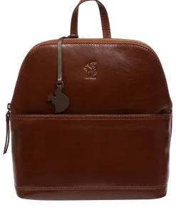 Hollis' Conker Brown Leather Backpack