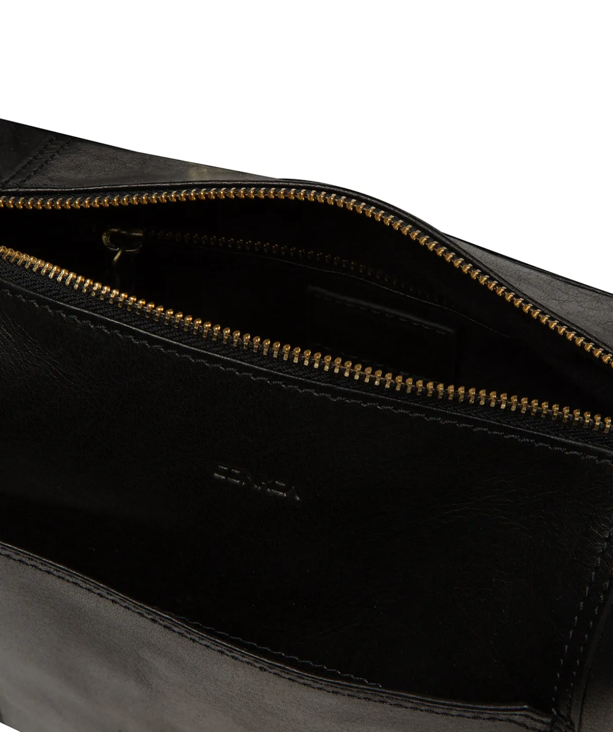 Indigo' Black Leather Shoulder Bag