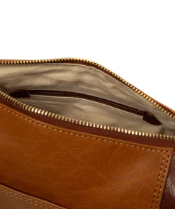 Indigo' Conker Brown & Dark Tan Leather Shoulder Bag