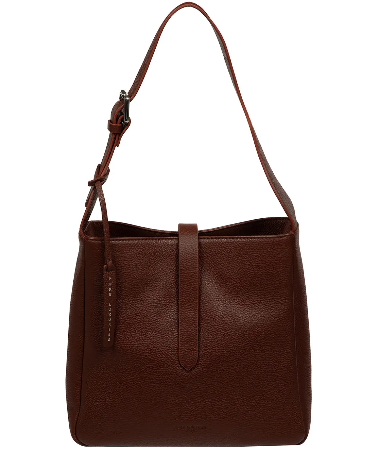 Isola' Chestnut Leather Tote Bag