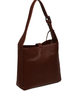 Isola' Chestnut Leather Tote Bag