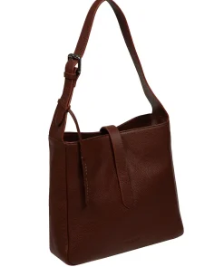 Isola' Chestnut Leather Tote Bag