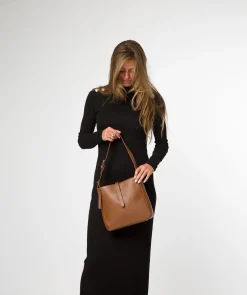 Isola' Rich Tan Leather Tote Bag