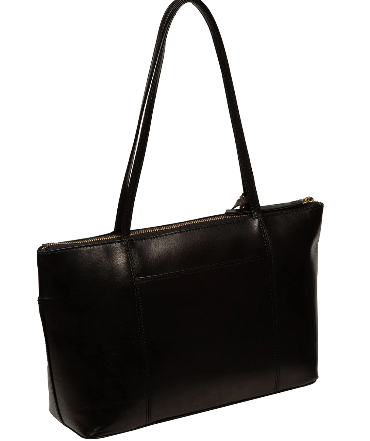 Isolde' Black Leather Tote Bag