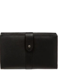 Jade' Black Leather Purse