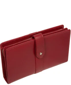 Jade' Red Leather Purse