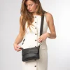 Jessamine' Black Leather Cross Body Bag