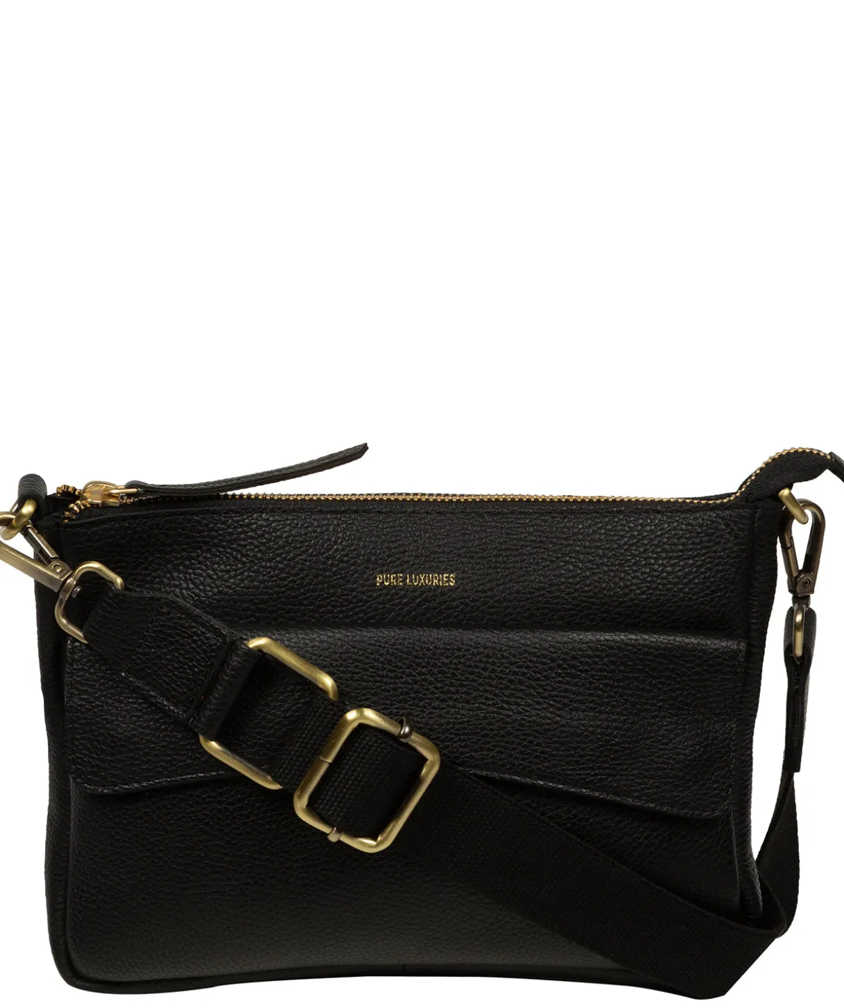 Jessamine' Black Leather Cross Body Bag
