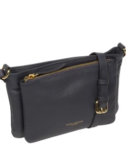Jess' Navy Nappa Leather Cross Body Bag