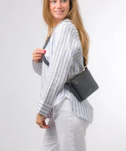 Jess' Navy Nappa Leather Cross Body Bag