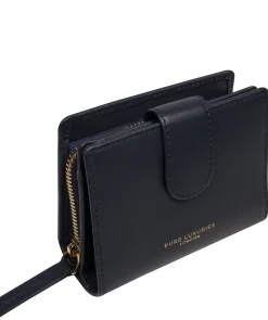 Jody' Dark Navy Leather Bi-Fold Purse