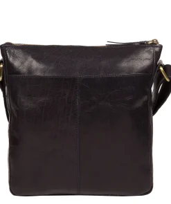 Josephine' Navy Leather Shoulder Bag