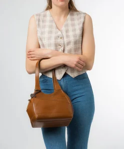 Juliet' Dark Tan Leather Handbag