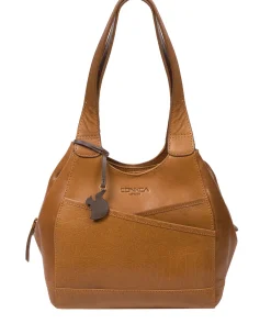 Juliet' Dark Tan Leather Handbag