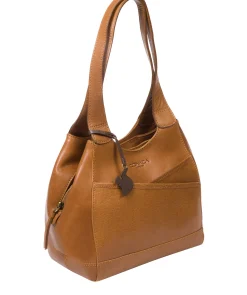 Juliet' Dark Tan Leather Handbag
