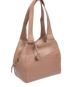 Juliet' Natural Taupe Leather Handbag