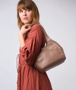 Juliet' Natural Taupe Leather Handbag