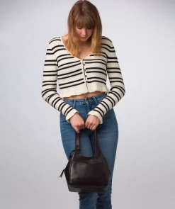 Juliet' Navy Leather Handbag