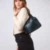 Juliet' Snorkel Blue & Navy Leather Handbag