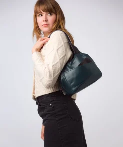 Juliet' Snorkel Blue & Navy Leather Handbag