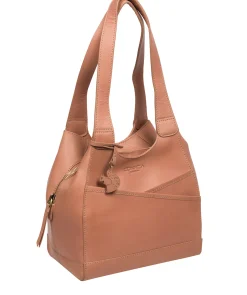 Juliet' Subtle Pink Leather Handbag