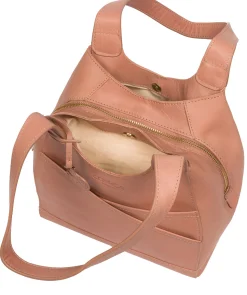 Juliet' Subtle Pink Leather Handbag