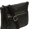 Kaia' Black Leather Cross Body Bag
