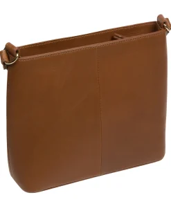 Kali' Chestnut Nappa Leather Cross Body Bag