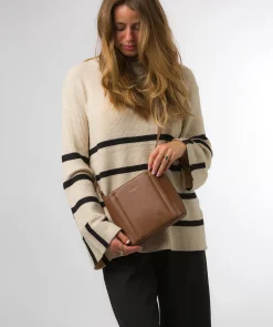 Kali' Chestnut Nappa Leather Cross Body Bag