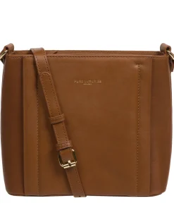 Kali' Chestnut Nappa Leather Cross Body Bag
