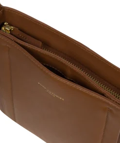 Kali' Chestnut Nappa Leather Cross Body Bag