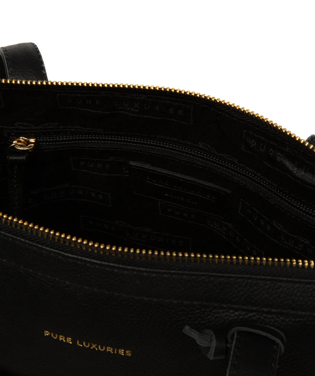 Katya' Black Leather Tote Bag