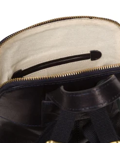 Kendal' Navy Leather Backpack