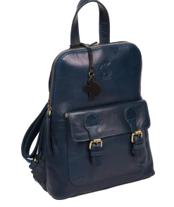 Kendal' Snorkel Blue Leather Backpack